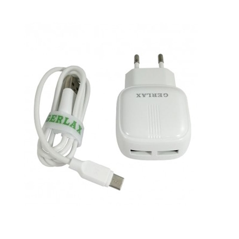 شارژر دیواری جرلکس مدل GA-09 به همراه کابل تبدیل USB-C