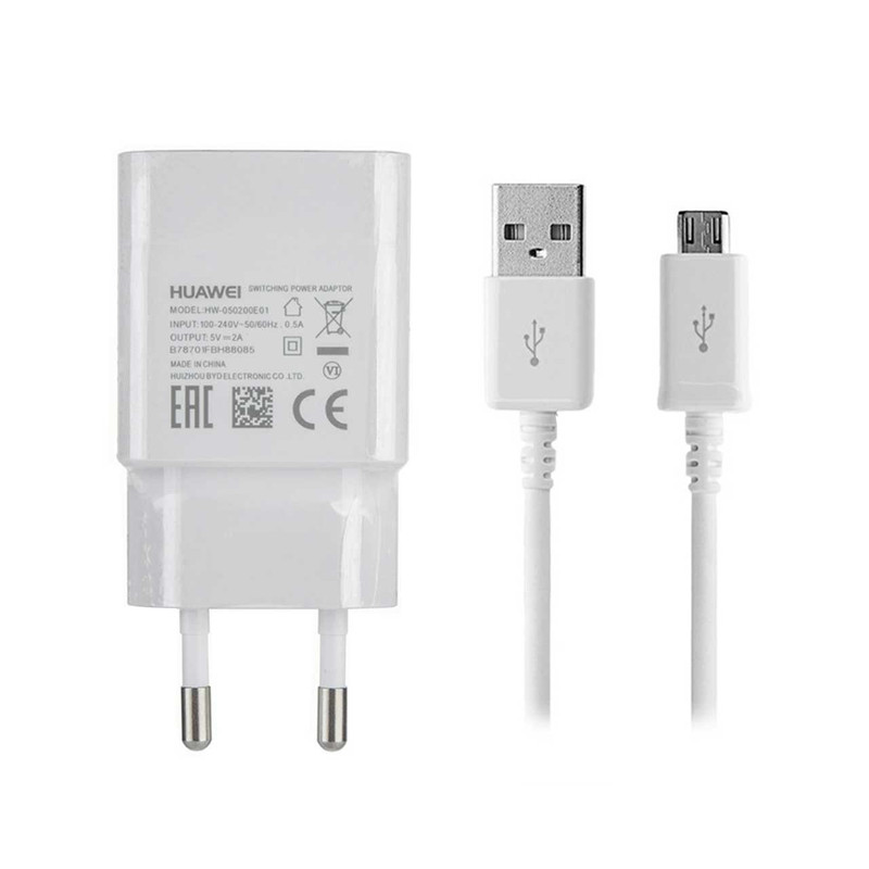 شارژر دیواری مدل HW-050200E01 همراه با کابل microUSB