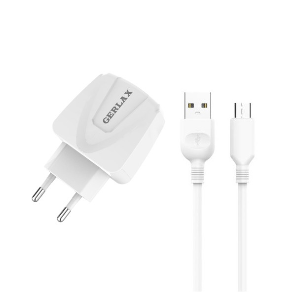 شارژر دیواری جرلکس مدل GA-07 به همراه کابل تبدیل microUSB