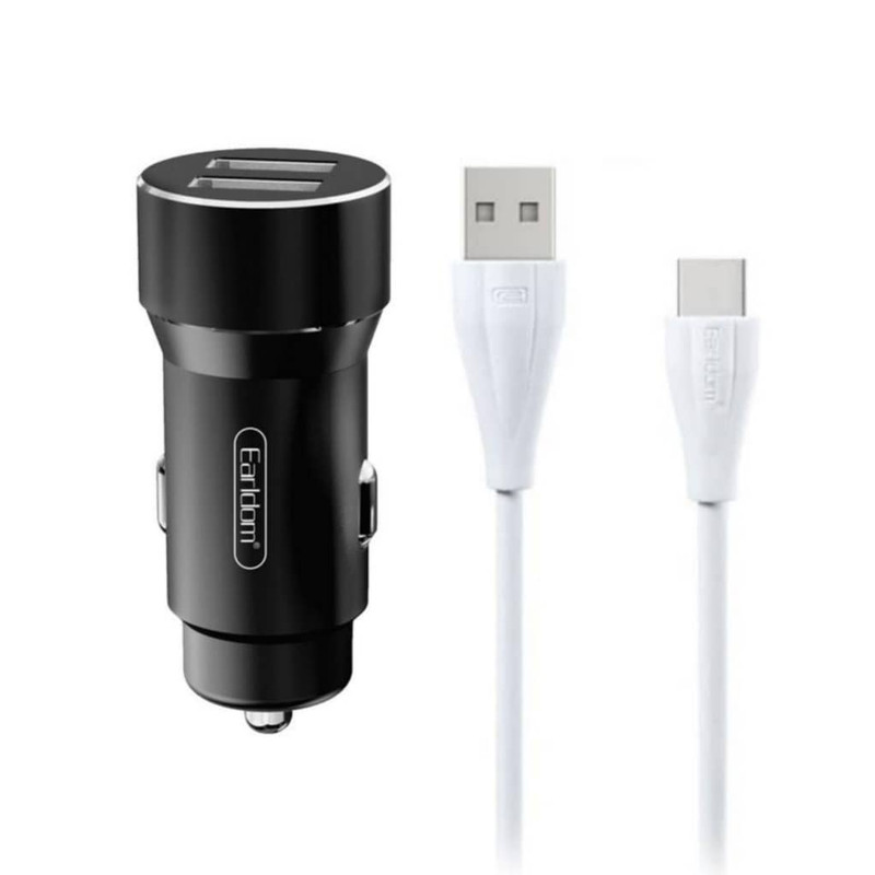 شارژر فندکی ارلدام مدل ES-CC4 به همراه کابل تبدیل USB-C