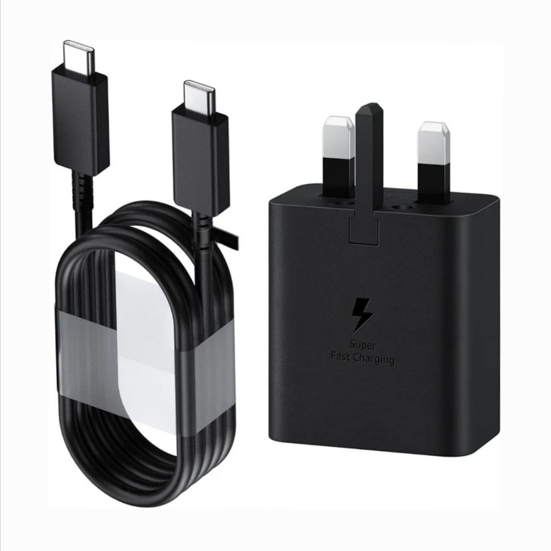 شارژر دیواری 45 وات سامسونگ مدل Super Fast Charge 2.0 به همراه کابل تبدیل USB-C