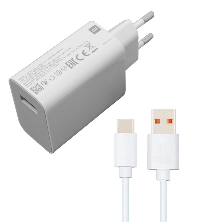 شارژر دیواری شیائومی مدل note 11 به همراه کابل تبدیل USB-C