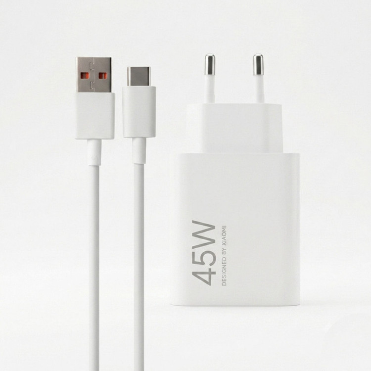 شارژر دیواری 45 وات مدل MDY-17-EF به همراه کابل تبدیل USB به USB-C