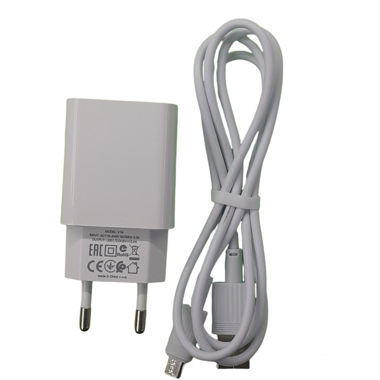 شارژر دیواری ترانیو مدل V16 به همراه کابل تبدیل microUSB