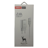 شارژر دیواری ترانیو مدل V16 به همراه کابل تبدیل microUSB