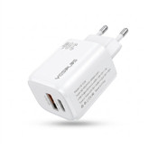 شارژر دیواری 38 وات 2 پورت یس پلاس مدل SUPER FAST CHARGING به همراه کابل تبدیل USB به USB-C