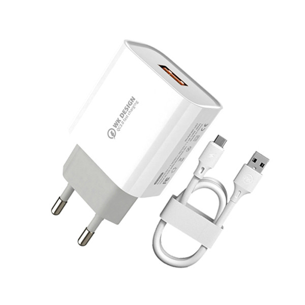 شارژر دیواری 18 وات ویکام مدل WP-U57 به همراه کابل USB-C