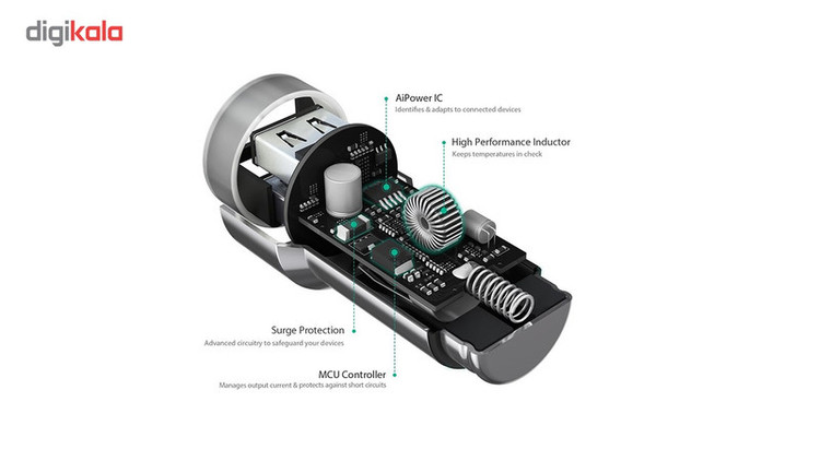 شارژر فندکی آکی مدل CC-S8