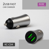 شارژر فندکی کلومن مدل KC - C04 به همراه کابل MICROUSB