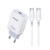 شارژر دیواری 25 وات کاکوسیگا مدل KSC-814 PD به همراه کابل تبدیل USB-C