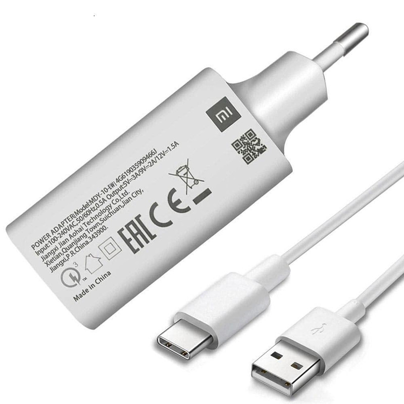 شارژر دیواری شیائومی مدل Mdy-10-Ew به همراه کابل تبدیل usb-c