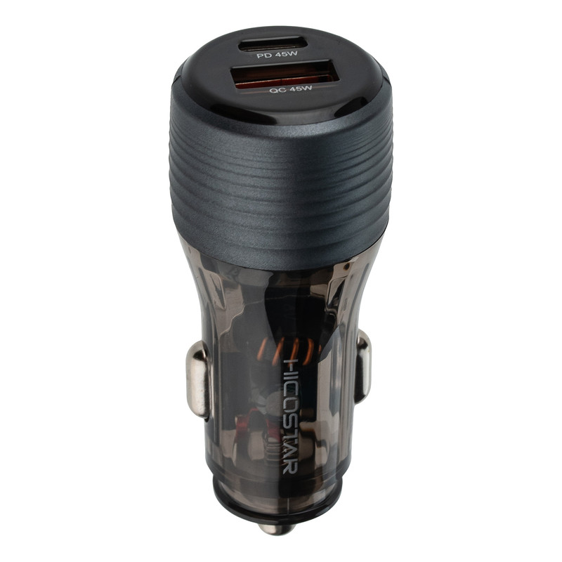 شارژر فندکی 90 وات دو پورت هایکواستار مدل HS-CC27