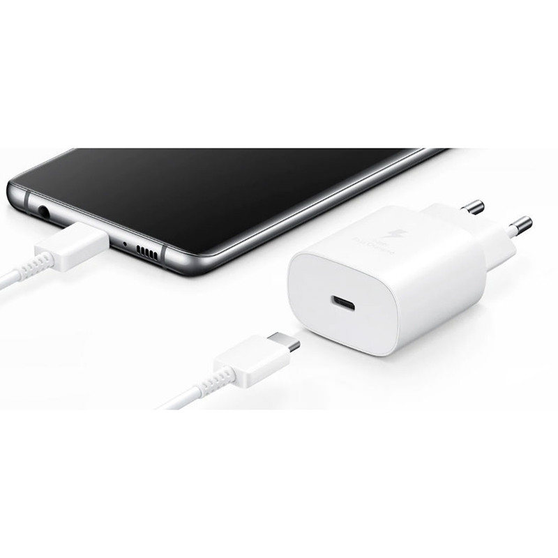 شارژر دیواری سامسونگ مدل EP-TA800 به همراه کابل تبدیل USB-C