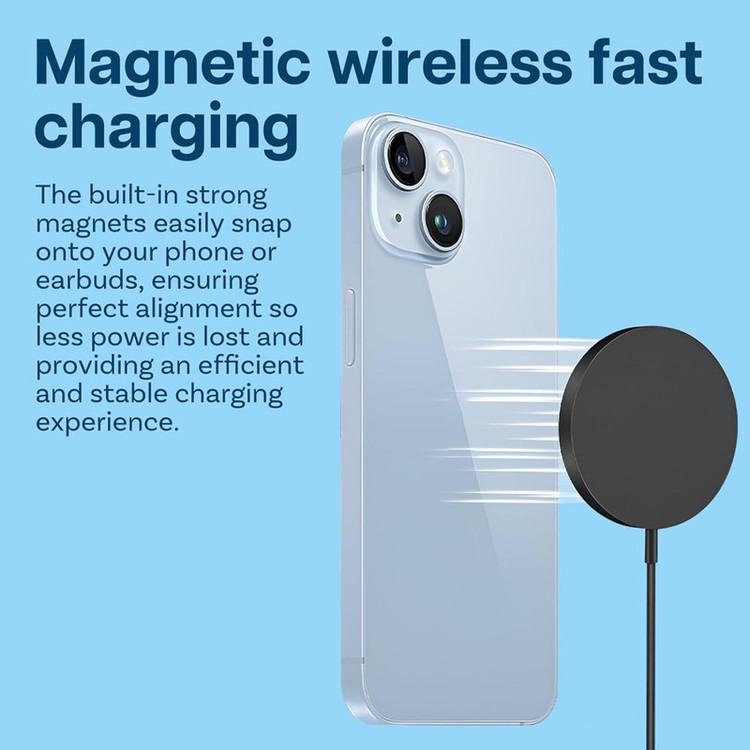 شارژر بیسیم 15 وات بیسوس مدل Simple Mini4 Air Magnetic Wireless Charger