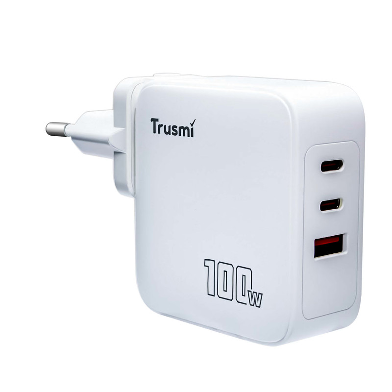 شارژر دیواری 100 وات 3 پورت تراسمی مدل فست شارژ CH22-03 PD 100W GaN