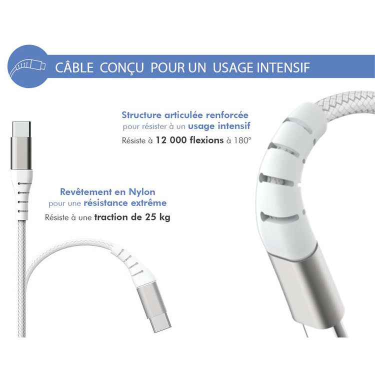 شارژر دیواری فورس مدل FPLICS65WGANCBLCCW به همراه کابل تبدیل USB-C