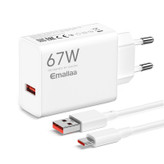 شارژر دیواری 67 وات ایمالا مدل 67W HyperCharge به همراه کابل تبدیل USB-A به USB-C