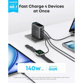 شارژر دیواری 140 وات 4 پورت انکر مدل B2697 به همراه کابل USB-C به طول 1.5 متر