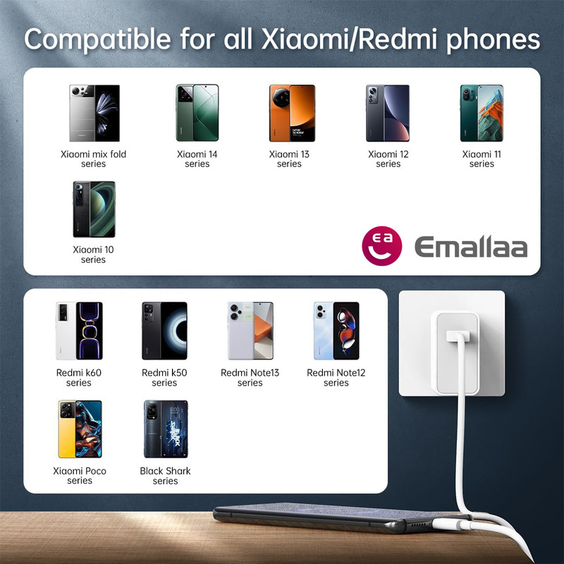 شارژر دیواری 120 وات ایمالا مدل Pro Plus به همراه کابل USB-A به USB-C