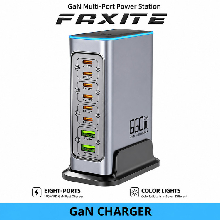 شارژ رومیزی فکسیت 660 وات 8 پورت مدل WLX-FBL 660W