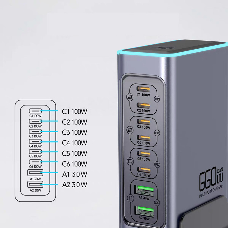 شارژ رومیزی فکسیت 660 وات 8 پورت مدل WLX-FBL 660W