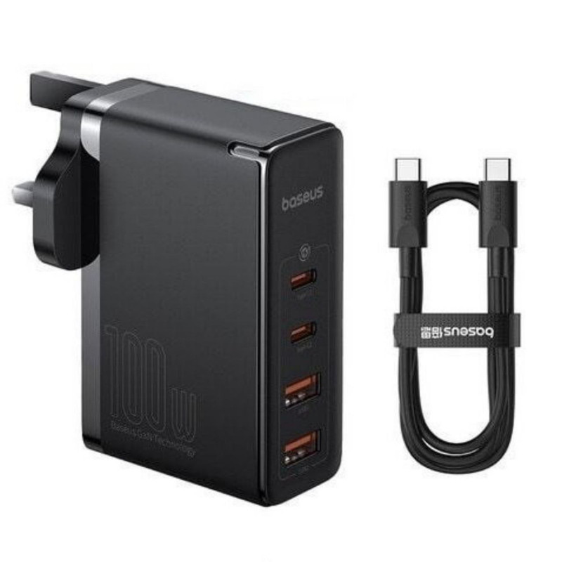 شارژر دیواری 100 وات بیسوس مدل GAN5 PRO 100W به همراه کابل USB-C