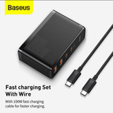 شارژر دیواری باسئوس مدل GaN2 Pro 100W به همراه کابل تبدیل USB-C