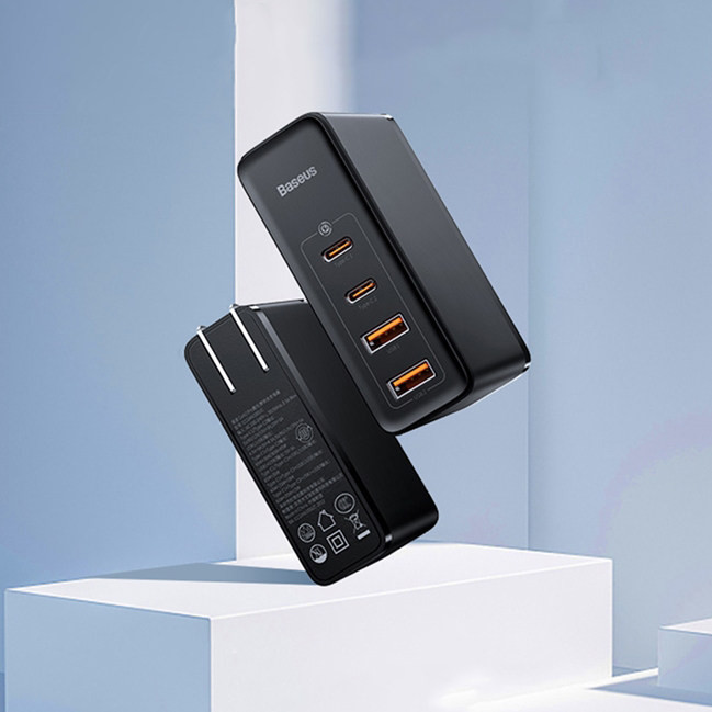 شارژر دیواری باسئوس مدل GaN2 Pro 100W به همراه کابل تبدیل USB-C