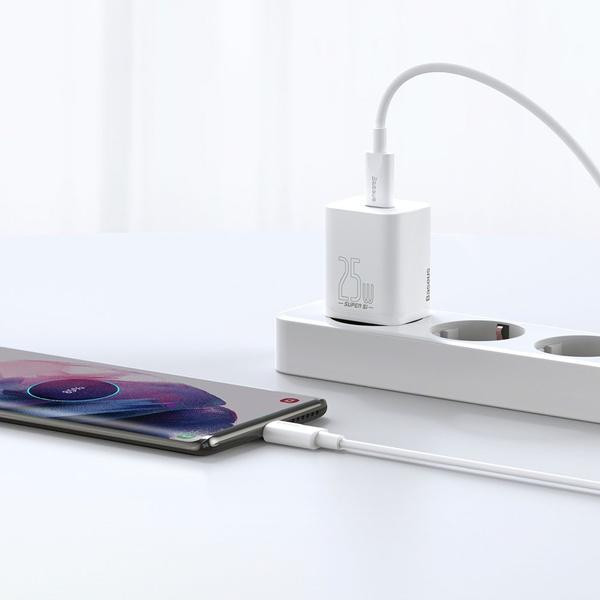 شارژر دیواری باسئوس مدل Super SI tzccsup-l01 به همراه کابل USB-C