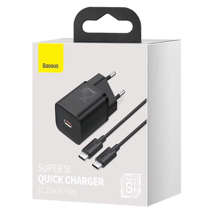 شارژر دیواری باسئوس مدل Super SI tzccsup-l01 به همراه کابل USB-C