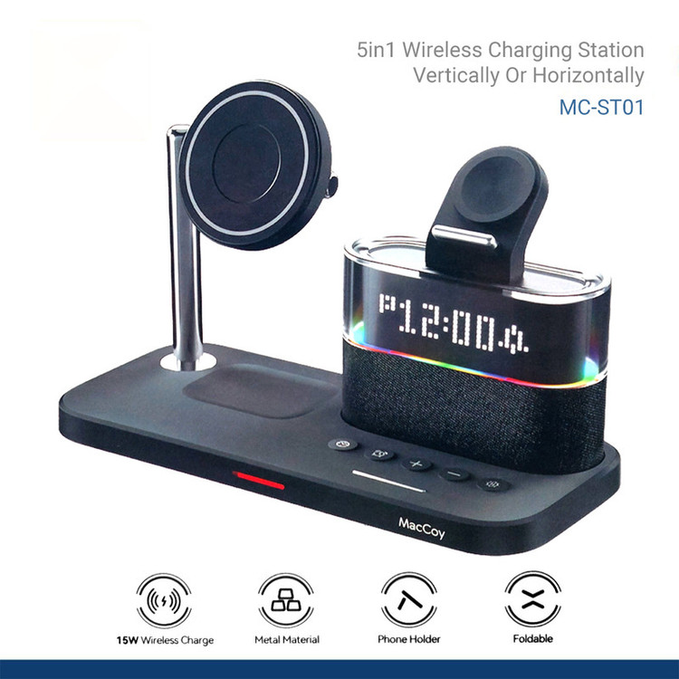 شارژر بیسیم 15 وات 3 پورت مک کوی مدل ST-01