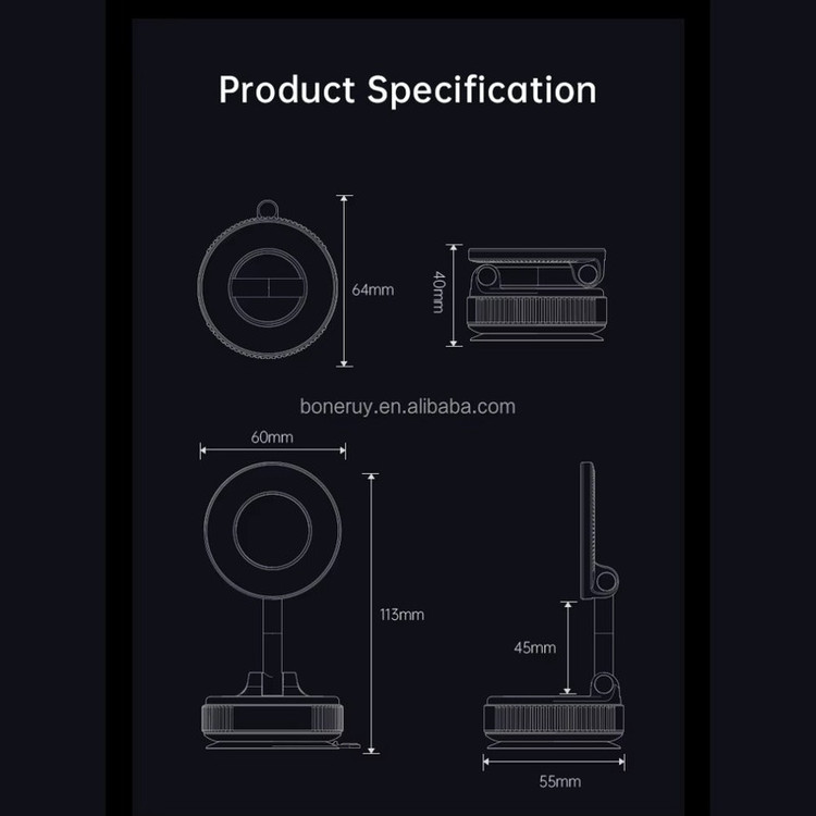 پایه نگهدارنده گوشی موبایل مدل X68 Vacuum Suction Magnetic Bracket