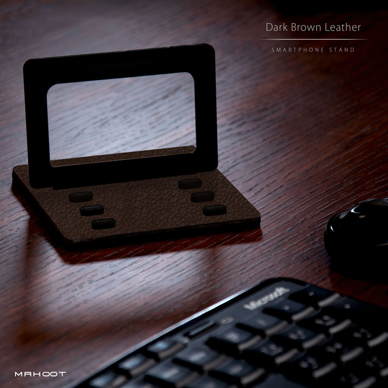 نگهدارنده گوشی موبایل ماهوت مدل MODEL 3_Dark-Brown-Leather