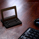 نگهدارنده گوشی موبایل ماهوت مدل MODEL 3_Dark-Gold-Stripes-Wood