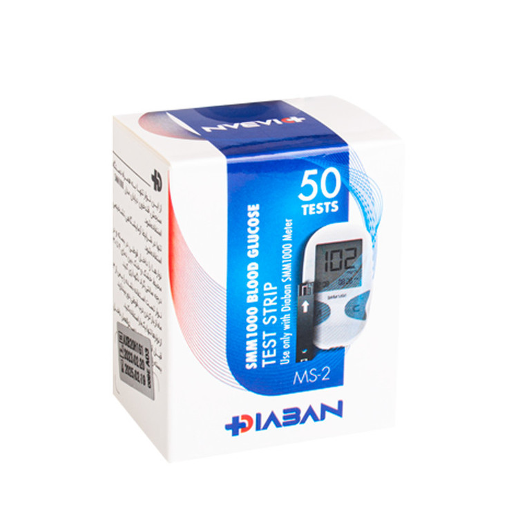 نوار دستگاه تست قند خون دیابان مدل MS-2 بسته 50 عددی