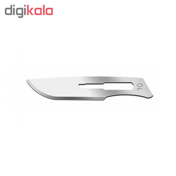 دسته تیغ جراحی مدی کر مدل MKQ64 شماره 3 به همراه تیغ استریل هاینز کد SKJQ02369 بسته 4 عددی