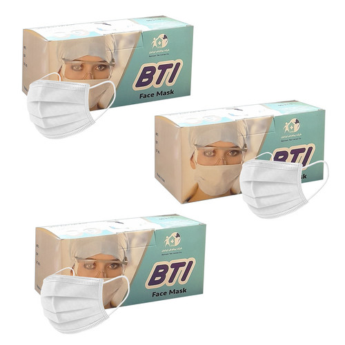 ماسک تنفسی بی تی آی مدل Ma-W-50-3 بسته 150 عددی
