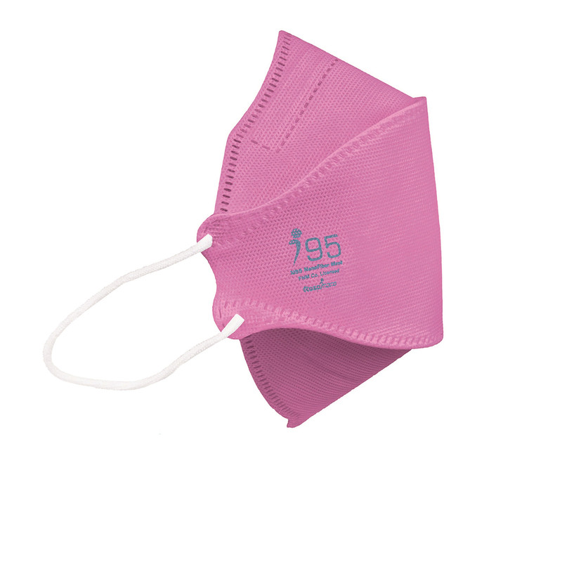 ماسک تنفسی ریما مدل سه بعدی نوجوان N95 نانو کد pink_MF95 بسته 25 عددی