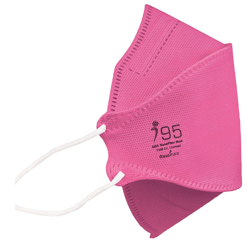 ماسک تنفسی ریما مدل سه بعدی N95 نانو کد Pink-F95 بسته 25 عددی