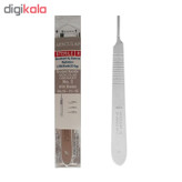 دسته تیغ جراحی اسکولاپ شماره 3 به همراه تیغ استریل اسکولاپ مدل SKJ0069 بسته 3 عددی