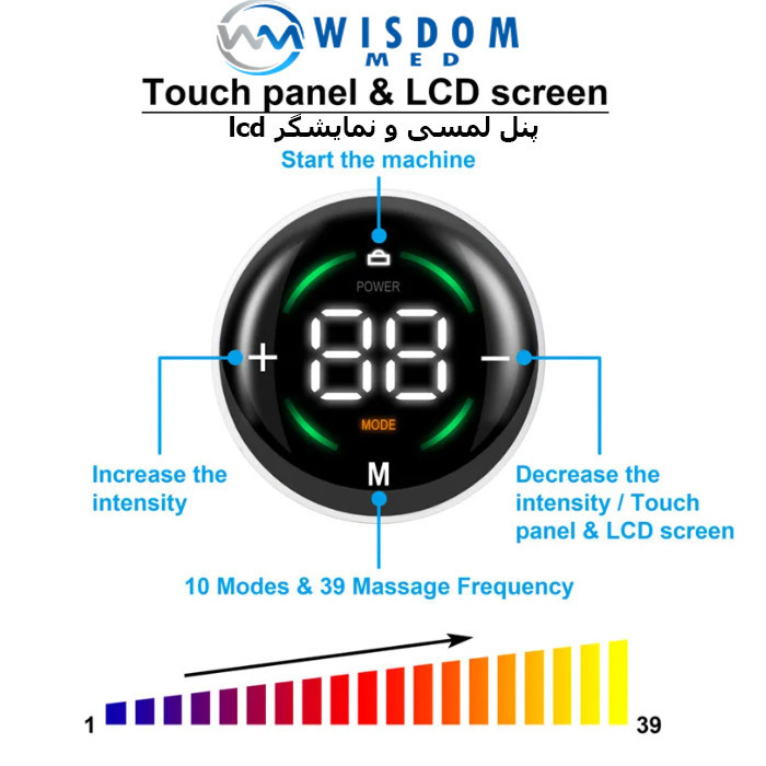 تنس عضلانی ویزدام مد مدل TENS/EMS بسته 3 عددی