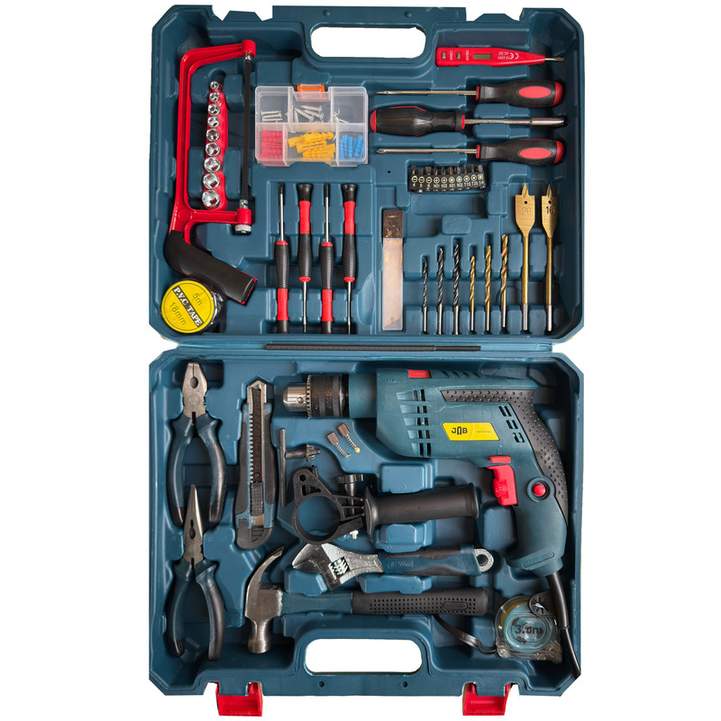 مجموعه 120 عددی دریل برقی چکشی 13 میلیمتری 2100 وات جاب مدل JB-1900 KIT NEW B