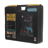 دریل چکشی ساتا مدل impak drile 500w مجموعه 90 عددی