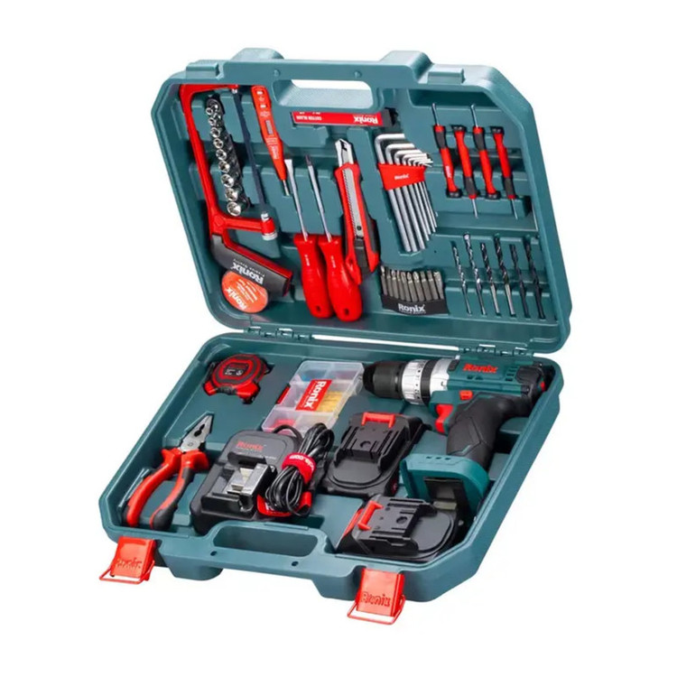 دریل شارژی رونیکس مدل RS-8620 مجموعه 53 عددی