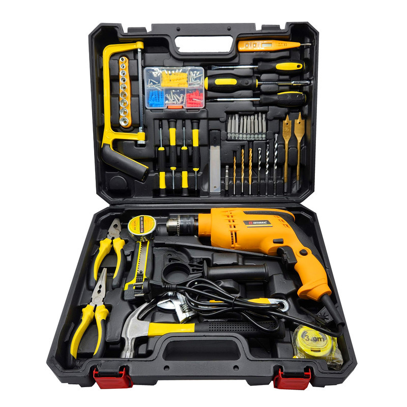 دریل چکشی صنعتی اینتیمکث مدل 0902yellow مجموعه 100 عددی