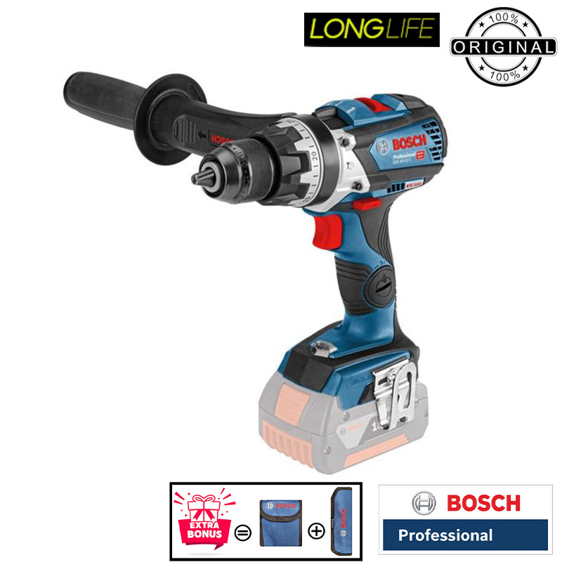 دریل پیچ گوشتی شارژی چکشی 13 میلی متری 18 ولت بوش مدل GSB 18 V -110 C Brushless Motor (solo Batery)