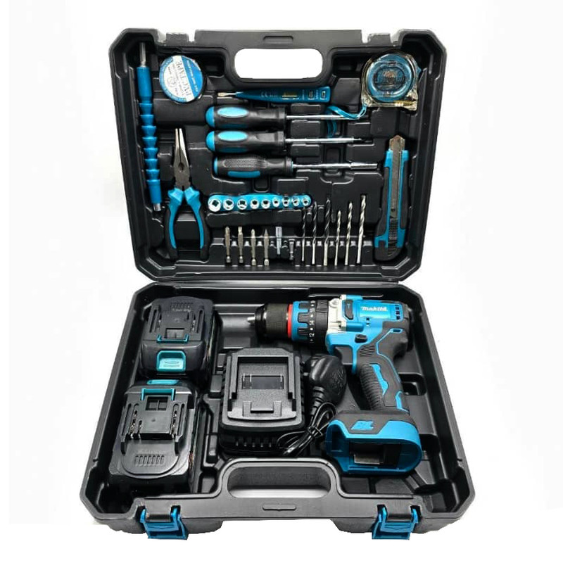 مجموعه 25 عددی دریل گیربکسی چکشی سه نظام 13میلیمتری 148 ولت ماکیتا مدل MV05-148V