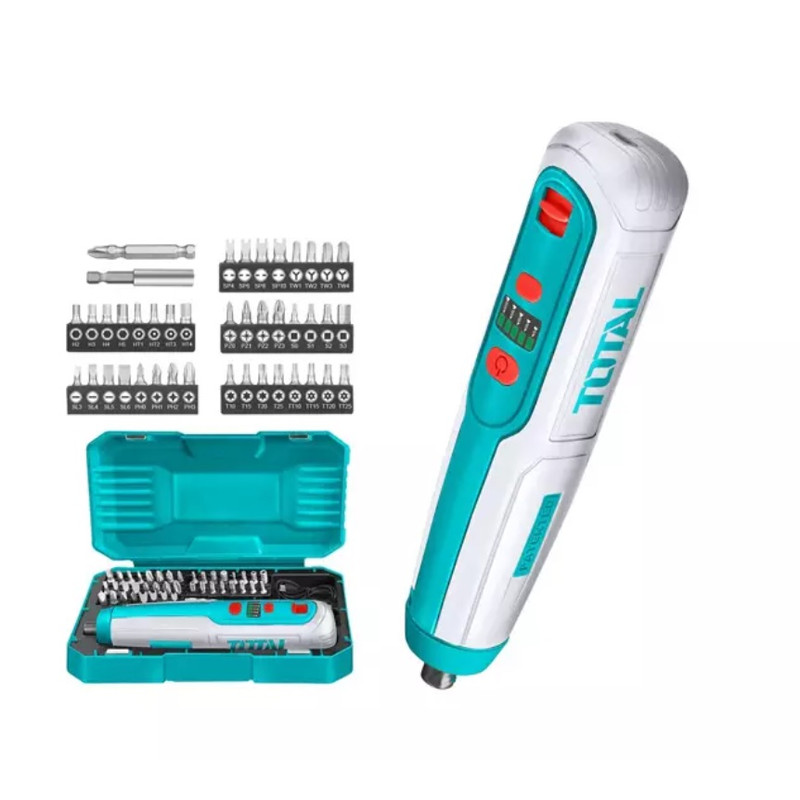 مجموعه 45 عددی پیچ گوشتی شارژی توتال مدل TSDLI0403-4V