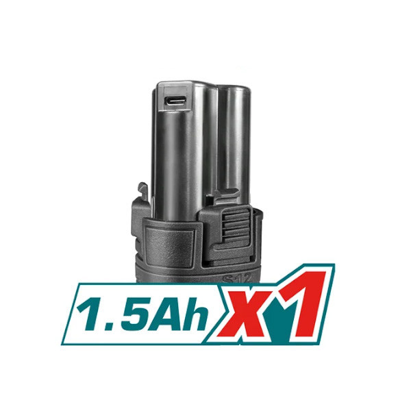 پیچ گوشتی شارژی 12 ولت توتال مدل THKTHP11292 مجموعه 129 عددی