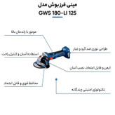 مینی فرز بوش مدل 125 GWS 180-LI